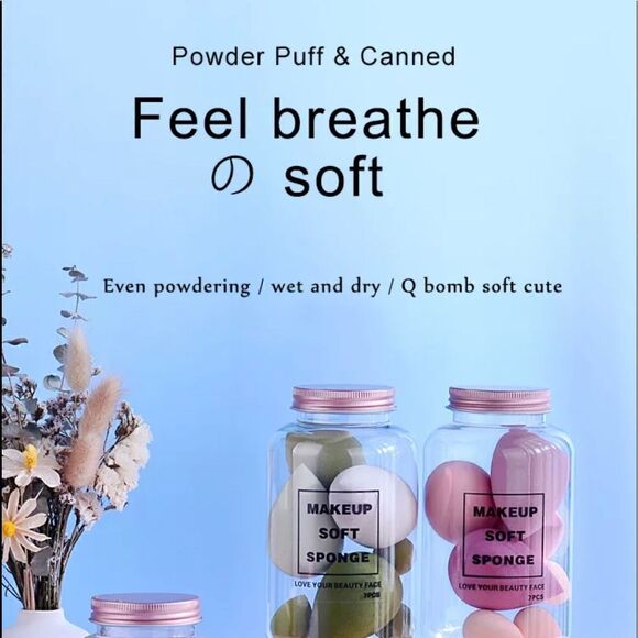 💕Brand New Yellow 7 Pieces Professional Beauty Blender Makeup Sponge - Picture 3 of 11